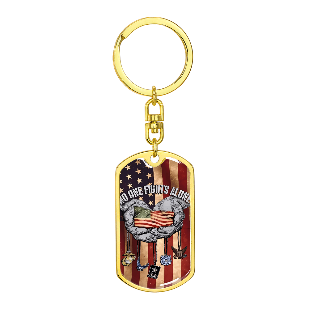 No One Fights Alone Keychain