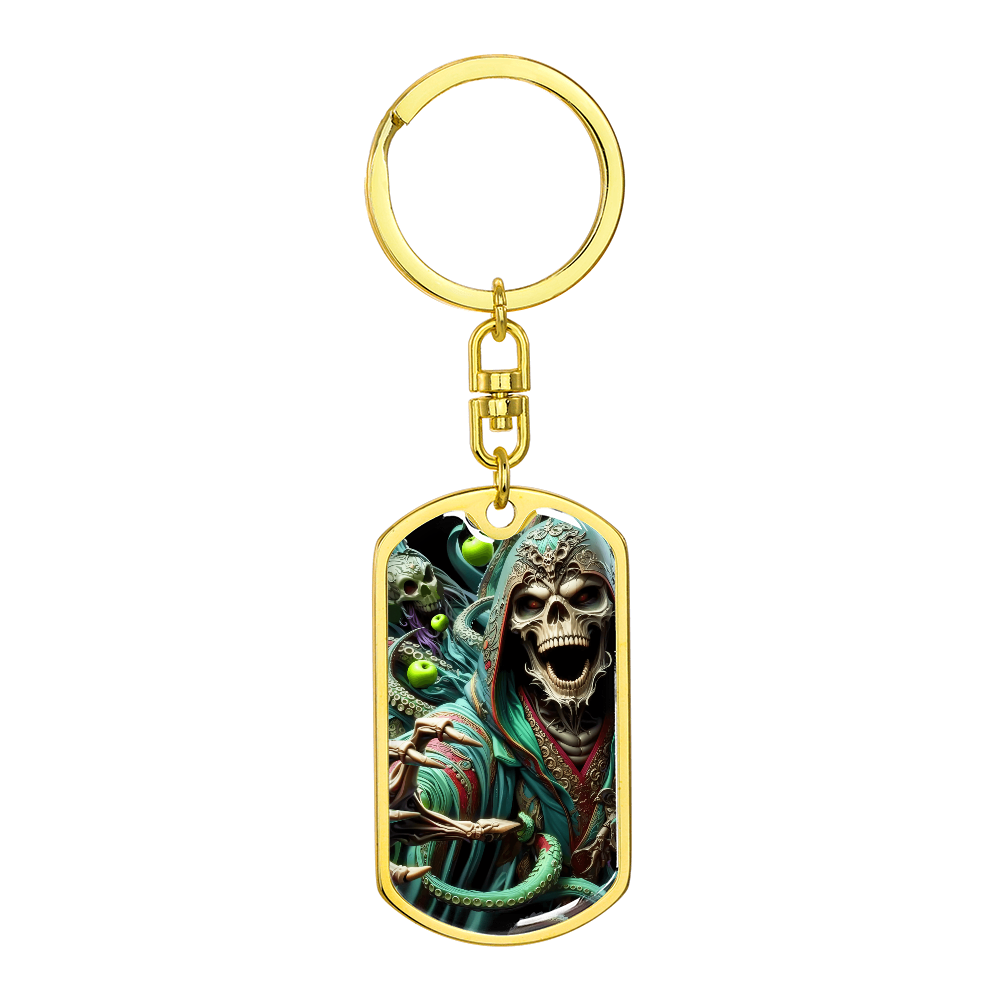 Skull Snakes Keychain