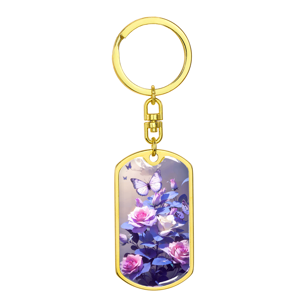 Butterfly Roses Keychain