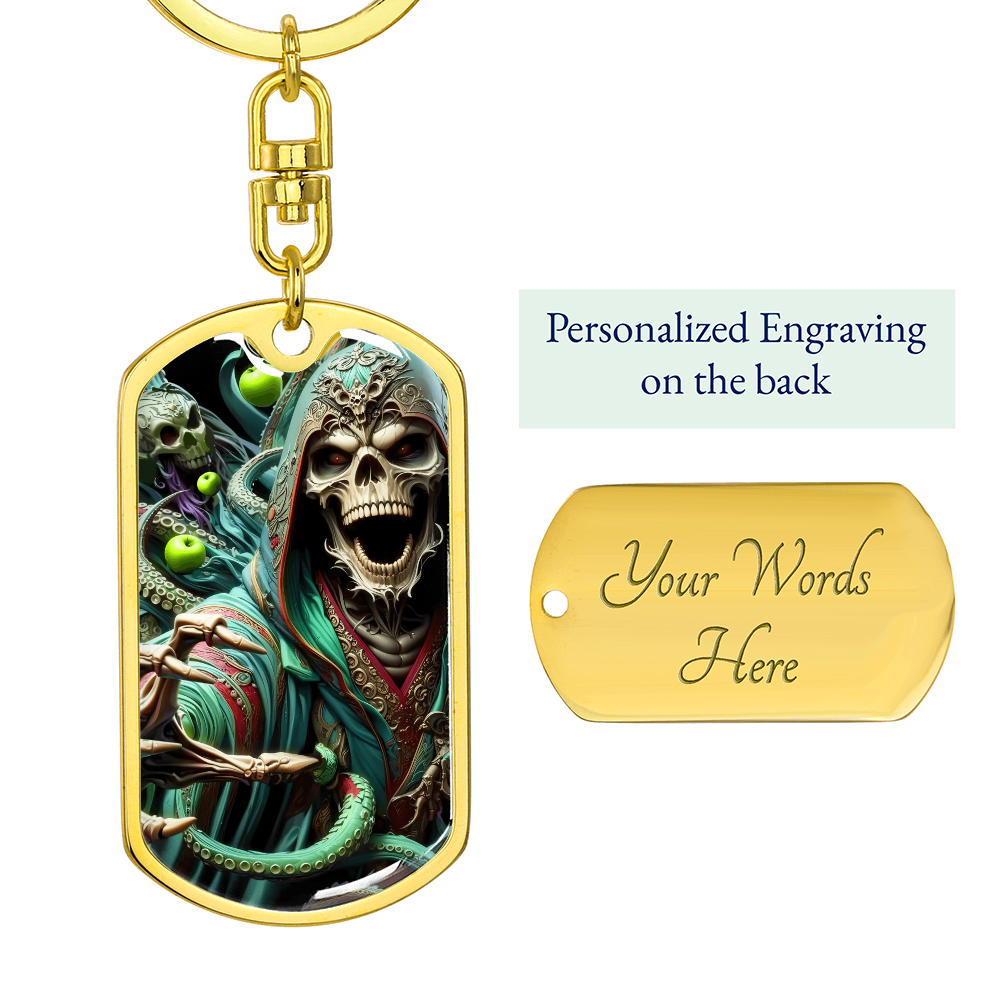 Skull Snakes Keychain
