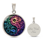 Floral Yin Yang Necklace | Boho Balance Pendant | Spiritual Energy Jewelry Gift