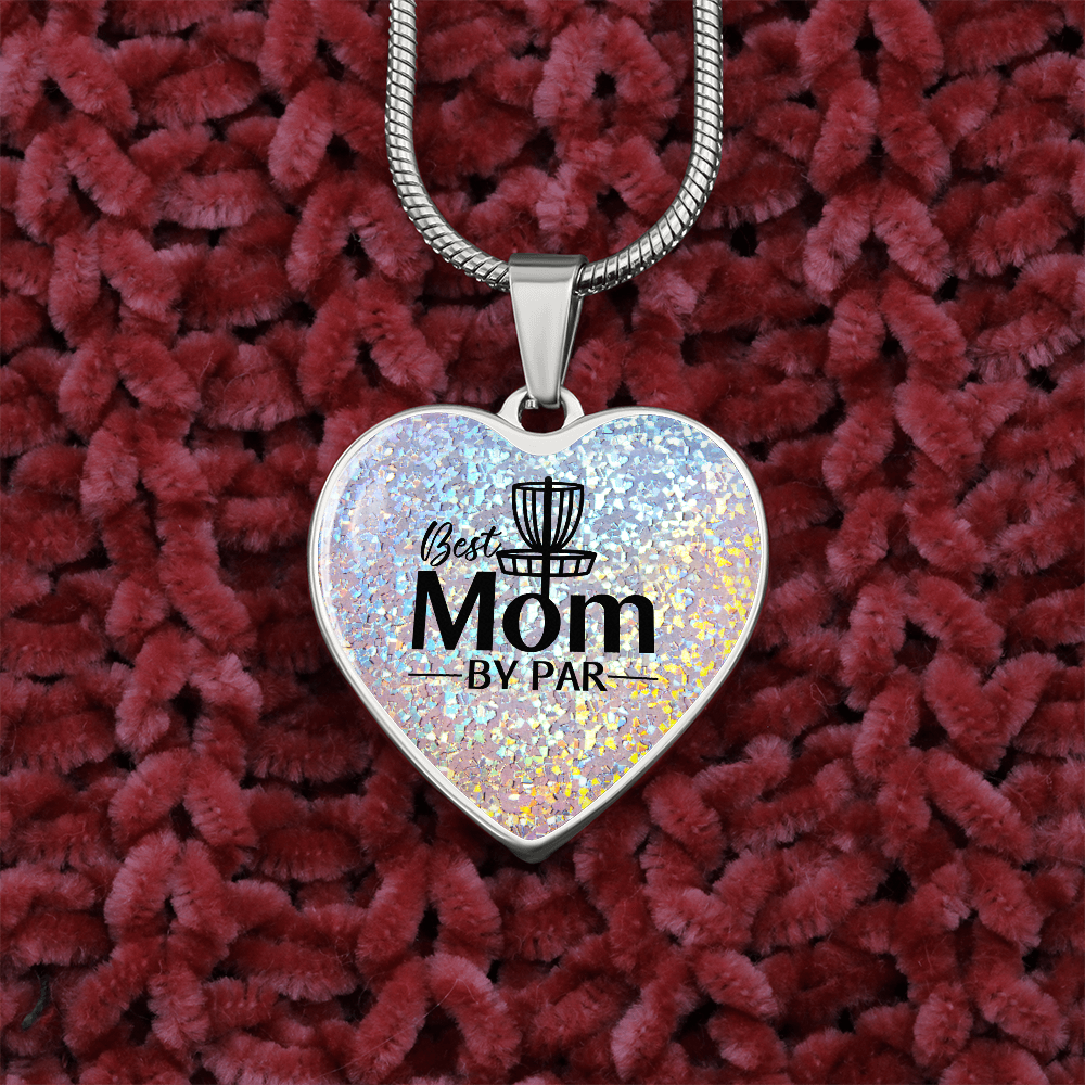 Disc Golf Mom Necklace Unique Frisbee Golf Jewelry Gift for Women Sporty Pendant for Moms