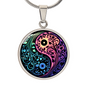 Floral Yin Yang Necklace | Boho Balance Pendant | Spiritual Energy Jewelry Gift