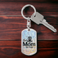 Personalized Disc Golf Mom Keychain - Custom Engraved Gift for Disc Golf Lovers & Players