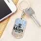 Personalized Disc Golf Mom Keychain - Custom Engraved Gift for Disc Golf Lovers & Players