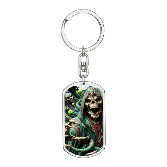 Skull Snakes Keychain