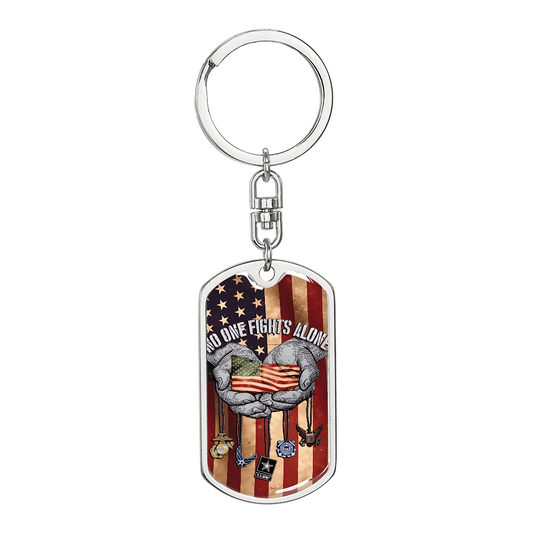 No One Fights Alone Keychain
