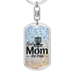 Personalized Disc Golf Mom Keychain - Custom Engraved Gift for Disc Golf Lovers & Players