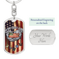No One Fights Alone Keychain