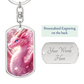 Pink Dragon Keychain