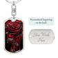 Red Rose Keychain