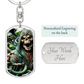 Skull Snakes Keychain