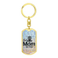 Personalized Disc Golf Mom Keychain - Custom Engraved Gift for Disc Golf Lovers & Players