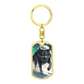 Fierce Wolf Aurora Keychain – Northern Lights Spirit Animal Gift