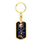 Skull Butterfly Keychain – Gothic Candle Art Key Ring – Blue Butterfly Skull Gift – Dark Aesthetic Bag Charm – Witchy Gift for Her