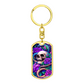 Skull Snake Roses Keychain