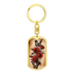 Black Butterfly Red Roses Keychain