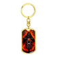 Skeleton Biker Keychain for Men – Grim Reaper Motorcycle Gift – Gothic Flame Key Ring – Badass Rider Keychain – Halloween Biker Gift