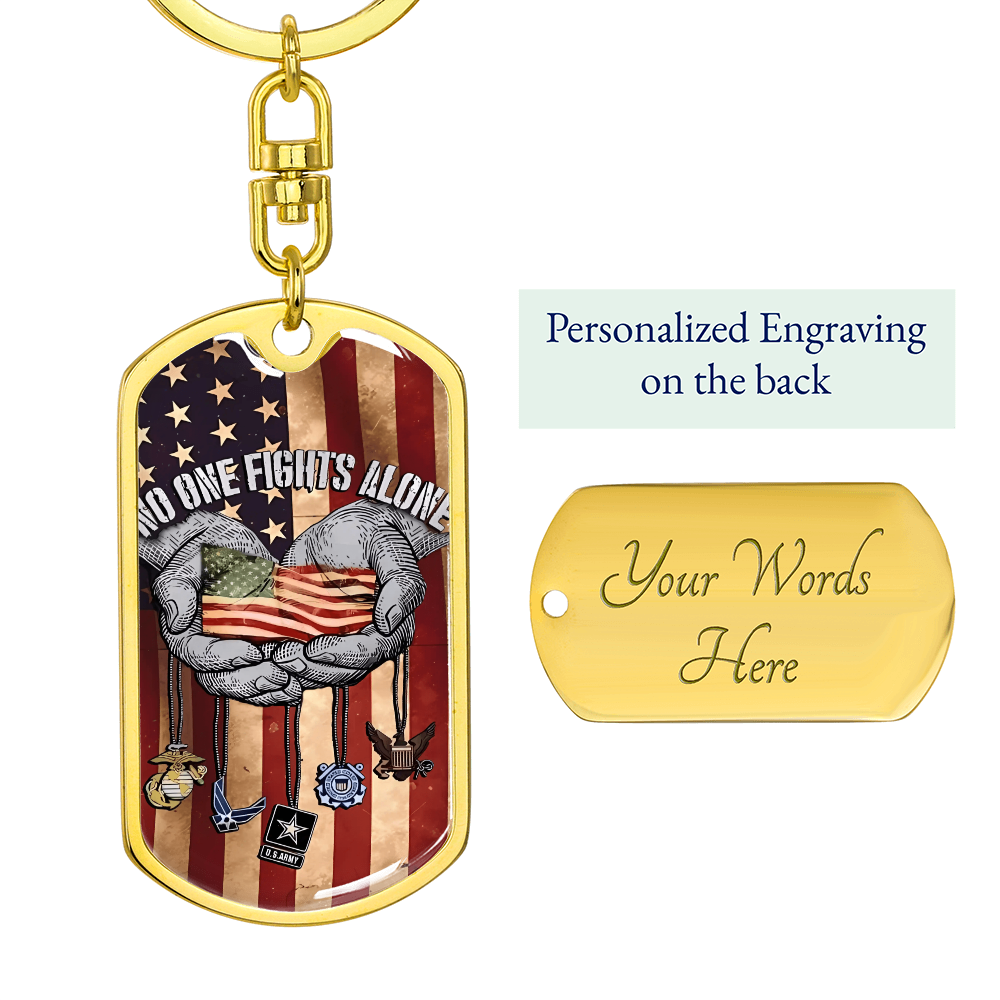 No One Fights Alone Keychain