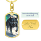 Fierce Wolf Aurora Keychain – Northern Lights Spirit Animal Gift