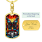 Butterfly Skulls Keychain