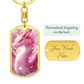 Pink Dragon Keychain