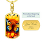 Butterfly Flower Keychain