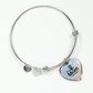 Personalized Disc Golf Mom Bangle Bracelet - Custom Engraved Jewelry Gift for Disc Golf Lovers