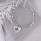 Personalized Disc Golf Mom Bangle Bracelet - Custom Engraved Jewelry Gift for Disc Golf Lovers