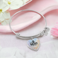 Personalized Disc Golf Mom Bangle Bracelet - Custom Engraved Jewelry Gift for Disc Golf Lovers
