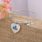 Personalized Disc Golf Mom Bangle Bracelet - Custom Engraved Jewelry Gift for Disc Golf Lovers