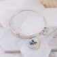 Personalized Disc Golf Mom Bangle Bracelet - Custom Engraved Jewelry Gift for Disc Golf Lovers