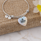 Personalized Disc Golf Mom Bangle Bracelet - Custom Engraved Jewelry Gift for Disc Golf Lovers