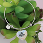 Personalized Disc Golf Mom Bangle Bracelet - Custom Engraved Jewelry Gift for Disc Golf Lovers