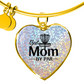 Personalized Disc Golf Mom Bangle Bracelet - Custom Engraved Jewelry Gift for Disc Golf Lovers