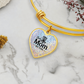 Personalized Disc Golf Mom Bangle Bracelet - Custom Engraved Jewelry Gift for Disc Golf Lovers