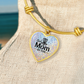 Personalized Disc Golf Mom Bangle Bracelet - Custom Engraved Jewelry Gift for Disc Golf Lovers