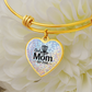 Personalized Disc Golf Mom Bangle Bracelet - Custom Engraved Jewelry Gift for Disc Golf Lovers
