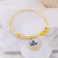 Personalized Disc Golf Mom Bangle Bracelet - Custom Engraved Jewelry Gift for Disc Golf Lovers