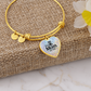 Personalized Disc Golf Mom Bangle Bracelet - Custom Engraved Jewelry Gift for Disc Golf Lovers