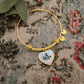 Personalized Disc Golf Mom Bangle Bracelet - Custom Engraved Jewelry Gift for Disc Golf Lovers