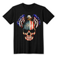Patriotic Skull Eagle T-Shirt | American Flag Graphic Tee | USA Bold Freedom Shirt | 4th of July Biker Tee | Bald Eagle Pride Shirt